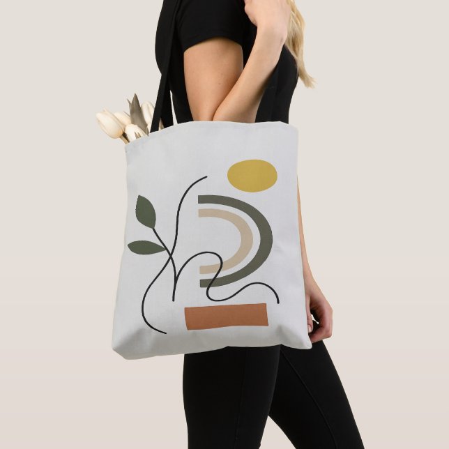 Bolsa Tote Folhas Verdes Abstrato (Close Up)