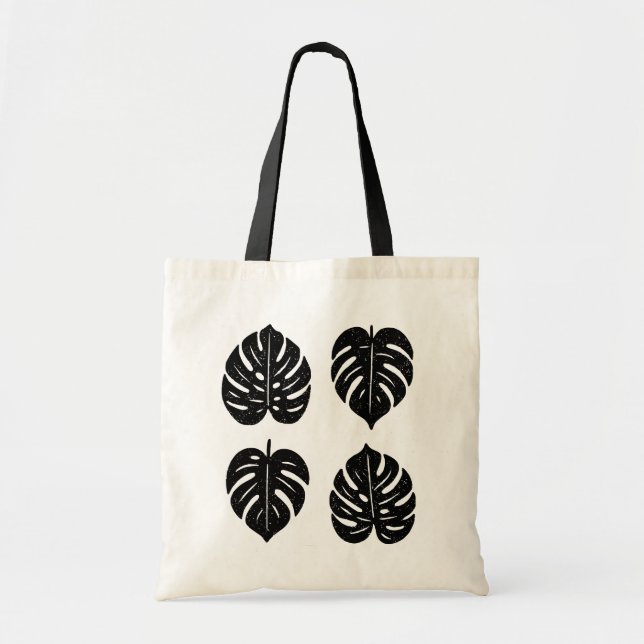 Bolsa Tote Foliage Monstera Tote Bag (Frente)