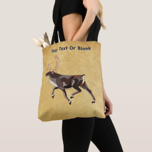 Bolsa Tote Folk Art Cariou/Reindeer
