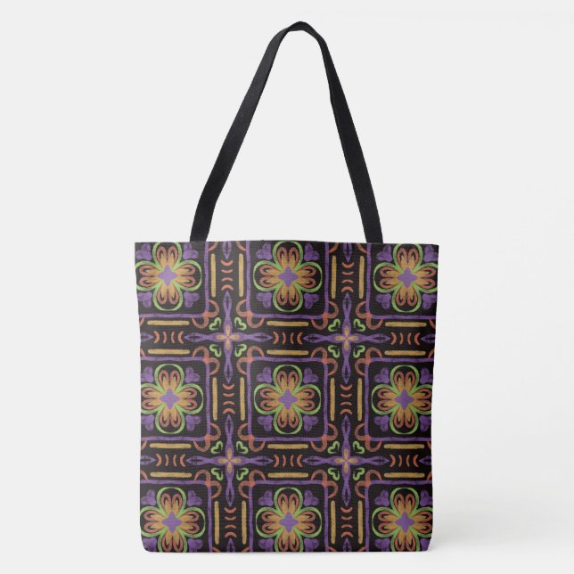 Bolsa Tote Folk do Carnaval da Meia-Noite (Frente)