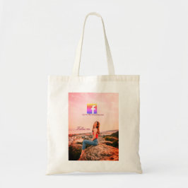 Bolsa Tote follow us facebook username social media photo