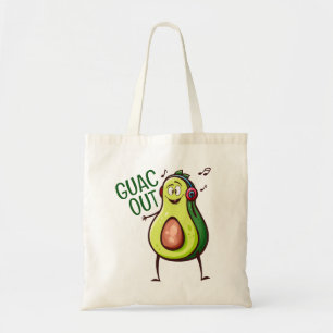 Bolsa Tote Fones de Ouvido de Abacate Divertido com Música