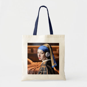 Bolsa Tote Fones de ouvido de Pérola de Menina Fantasia