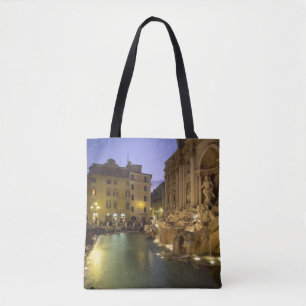 Bolsa Tote Fonte da Trevi à noite, Roma, Lazio, Itália