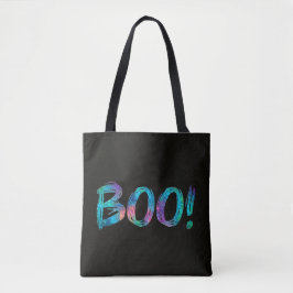 Bolsa Tote Fonte de Halloween com Brilho Falso Multicolorido