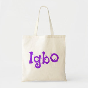 Bolsa Tote Fonte Igbo Design Purple