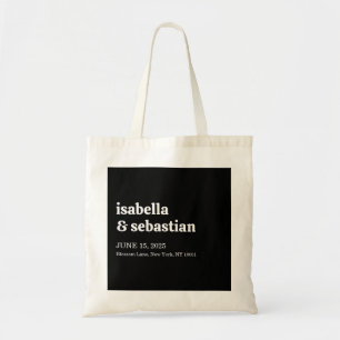 Bolsa Tote Fonte Preta Retro Casamento