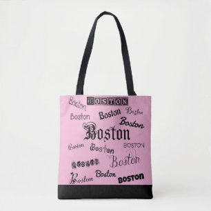 Bolsa Tote Fontes Pretas de Boston
