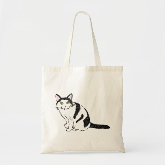 Bolsa Tote FooFooCat: Gatinho macio Frisky Sassy (Frente)