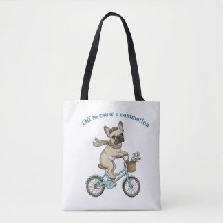 Bolsa Tote Fora para Causar uma Comemoração – Bulldog Francês