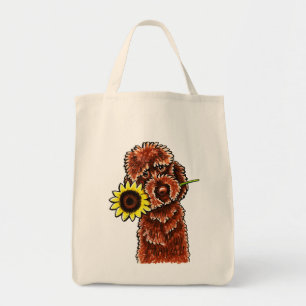 Bolsa Tote Fora-Trela ensolarada Art™ de Labradoodle do