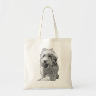 Bolsa Tote Força Suave – Retrato Monocromático de Cachorro