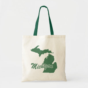 Bolsa Tote Forest Green State Michigan Tote Bag