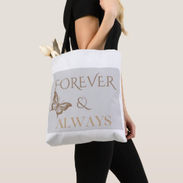 Bolsa Tote Forever & Always Butterfly, Romantic Home Gift