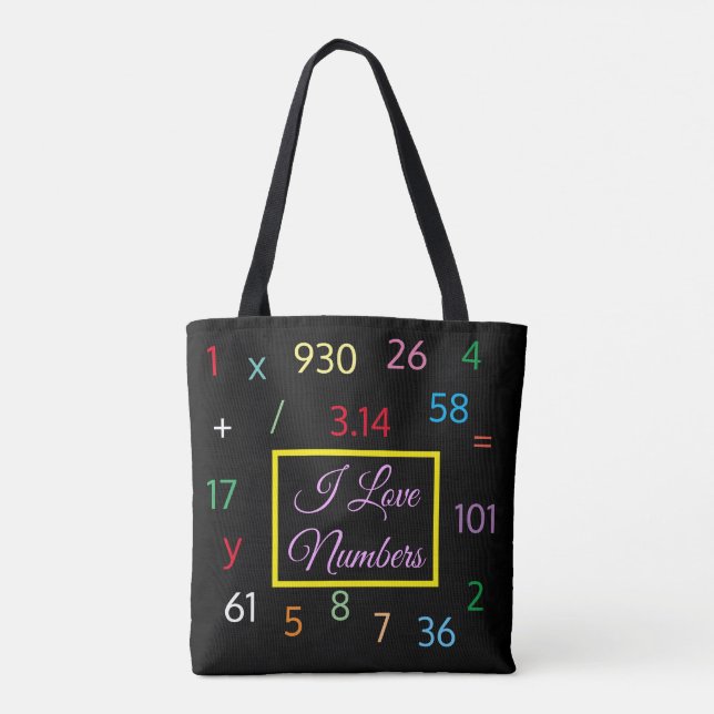 Bolsa Tote Forever Numbers:  Black (Verso)