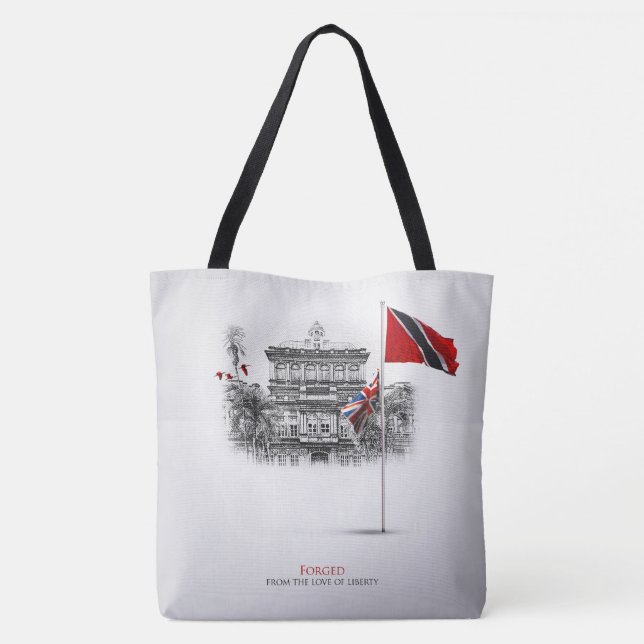 BOLSA TOTE FORGADO: TRINIDAD & TOBAGO 8.31.62 (Verso)