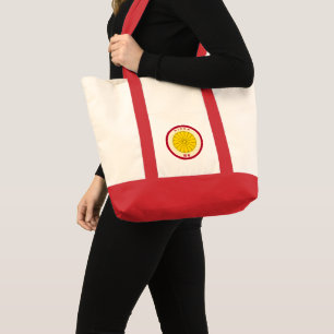 Bolsa Tote Forma do Círculo Emblema Imperial Seal do Japão