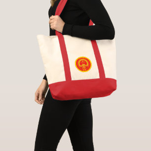 Bolsa Tote Forma do Círculo Emblema Nacional da China