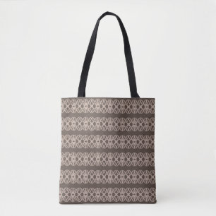 Bolsa Tote Forma geométrica oval moderna sobre marrom