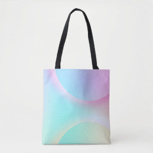 Bolsa Tote Forma Gradiente do Arco-Íris de Pastel Suave