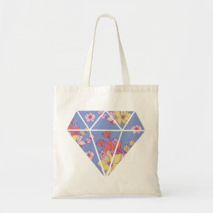 Bolsa Tote Forma moderna do diamante dos padrões florais