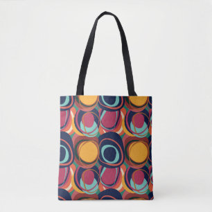 Bolsa Tote Forma Natural Sem Costura: Beleza No Círculo Abstr