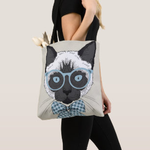 Bolsa Tote Forma Smart do gato Siamese