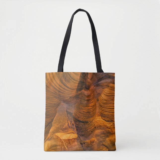 Bolsa Tote Formação de rochas castanhas (Frente)