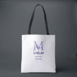 Bolsa Tote Formando adicione nome monograma roxo simples m<br><div class="desc">design</div>