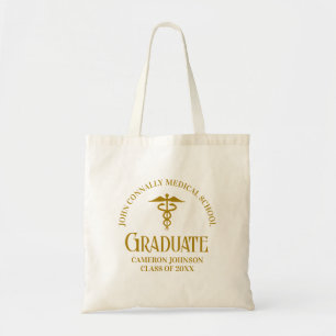 Bolsa Tote Formando da Faculdade de Medicina Dourada Chic