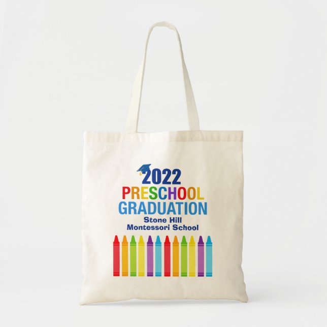 Bolsa Tote formando Personalizado de Graduação da Pré-escola  (Frente)