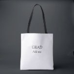 Bolsa Tote Formando uma formatura simples e mínima elegante e<br><div class="desc">Design</div>