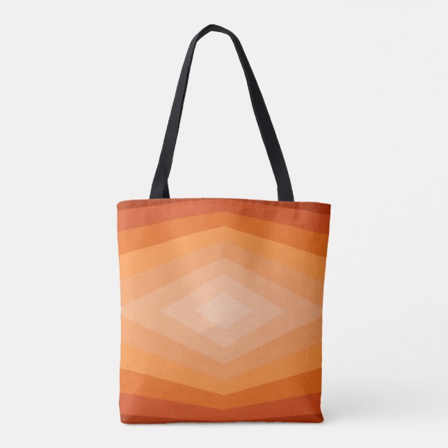 Bolsa Tote Formas De Arte Abstrato Geométrica Laranja (Verso)