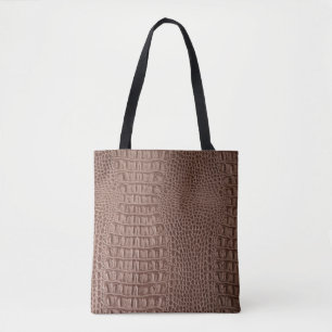 Bolsa Tote Formas de couro castanho fecham macroski