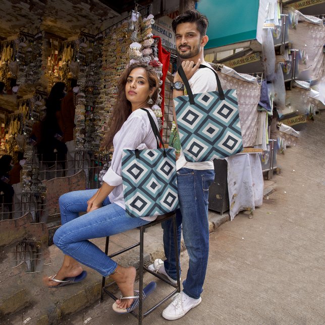 Bolsa Tote Formas diagonais (Criador carregado)