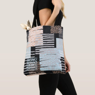 Bolsa Tote Formas e faixas geométricas