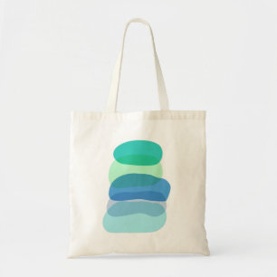Bolsa Tote Formas geométricas abstratas bonito no azul e no
