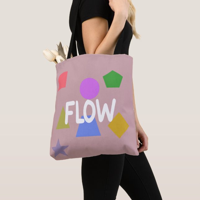 Bolsa Tote Formas Geométricas Abstratas de Fluxo e Equilíbrio (Close Up)