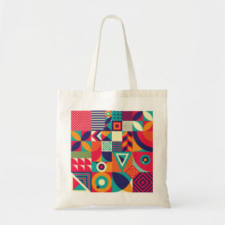 Bolsa Tote formas geométricas de pop abstrato, padrão sem sol