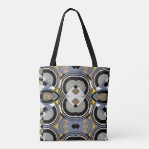 Bolsa Tote Formas Geométricas Jazz Pochoir Art Déco Antigo