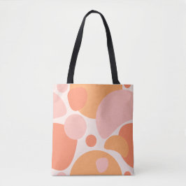Bolsa Tote Formas Orgânicas Suaves Impressão Artística