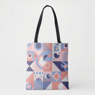 Bolsa Tote Formas Quadradas: Abstrato Geométrico Mosaico Geom
