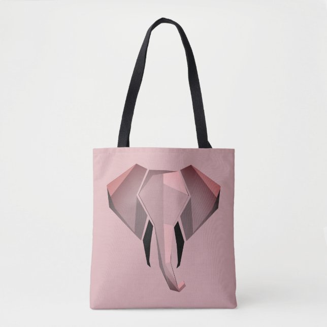 Bolsa Tote Formas Simples Geométrica Cabeça de Elefante (Frente)