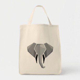 Bolsa Tote Formas Simples Geométrica Cabeça de Elefante