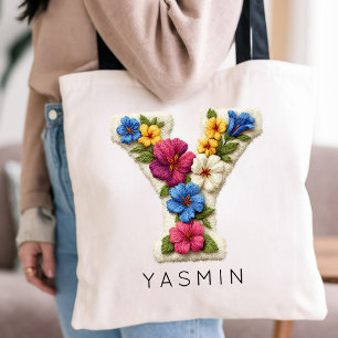 Bolsa Tote Formatura   Presente Personalizado de Floral Monog