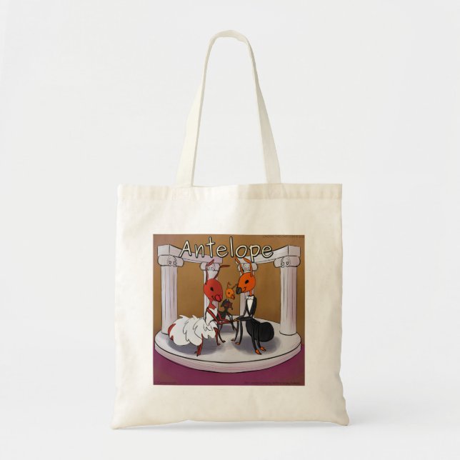 Bolsa Tote Formigas engraçadas de antílope Rick Londres Cômic (Frente)