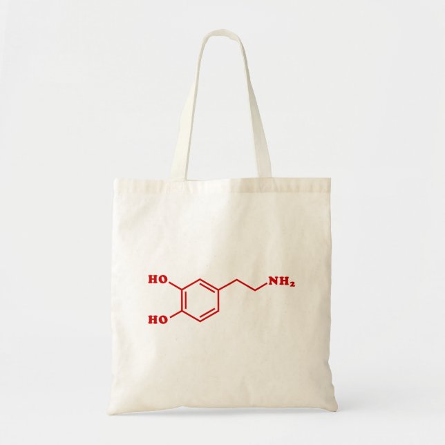 Bolsa Tote Fórmula Química Molecular de Dopamina (Frente)