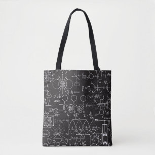 Bolsa Tote Fórmulas Científicas: Padrão de Cálculos do Quadro
