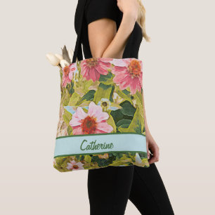 Bolsa Tote Fornadores Rosa De Jardim Deixam Nome Personalizad
