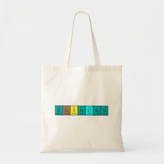 Bolsa Tote Forneça o nome periódico da mesa no saco (Frente)